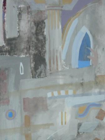 Thomas Plunkett ARWS, Venice Interior, watercolour and Gouache